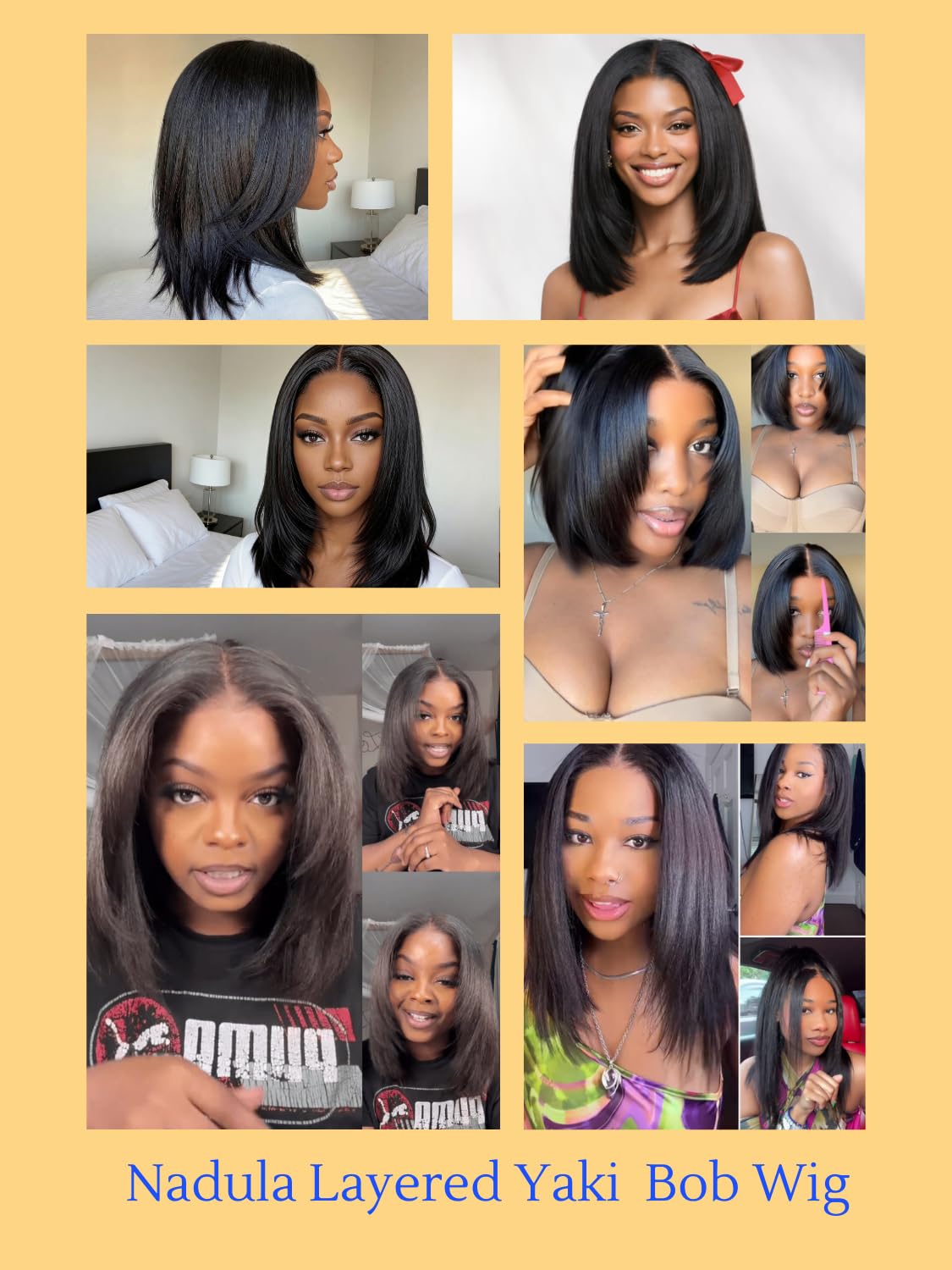Sisu Couture's Nadula Yaki Straight Bob Drawstring Wig Human Hair - image 7