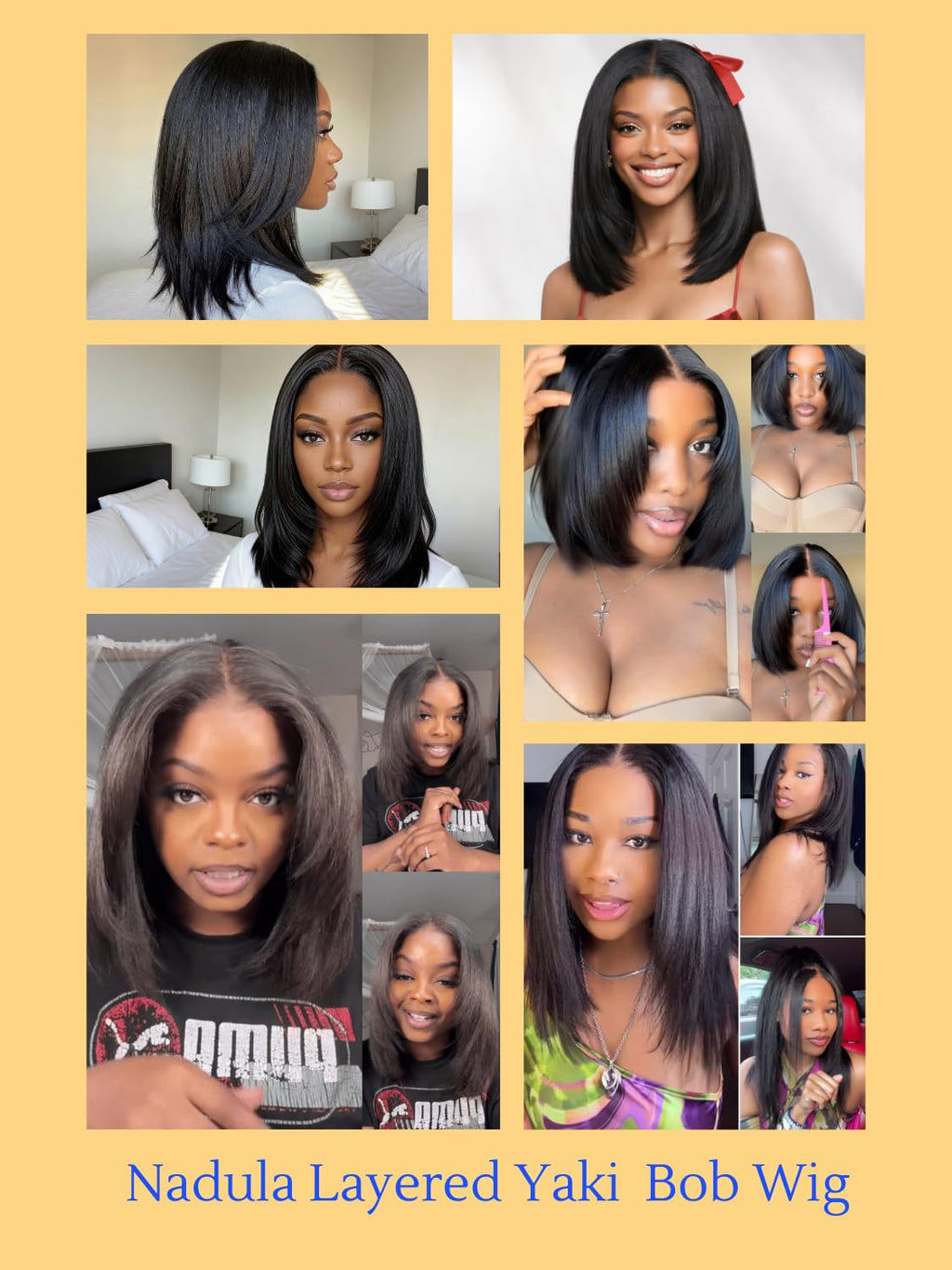 Sisu Couture's Nadula Yaki Straight Bob Drawstring Wig Human Hair - image 18
