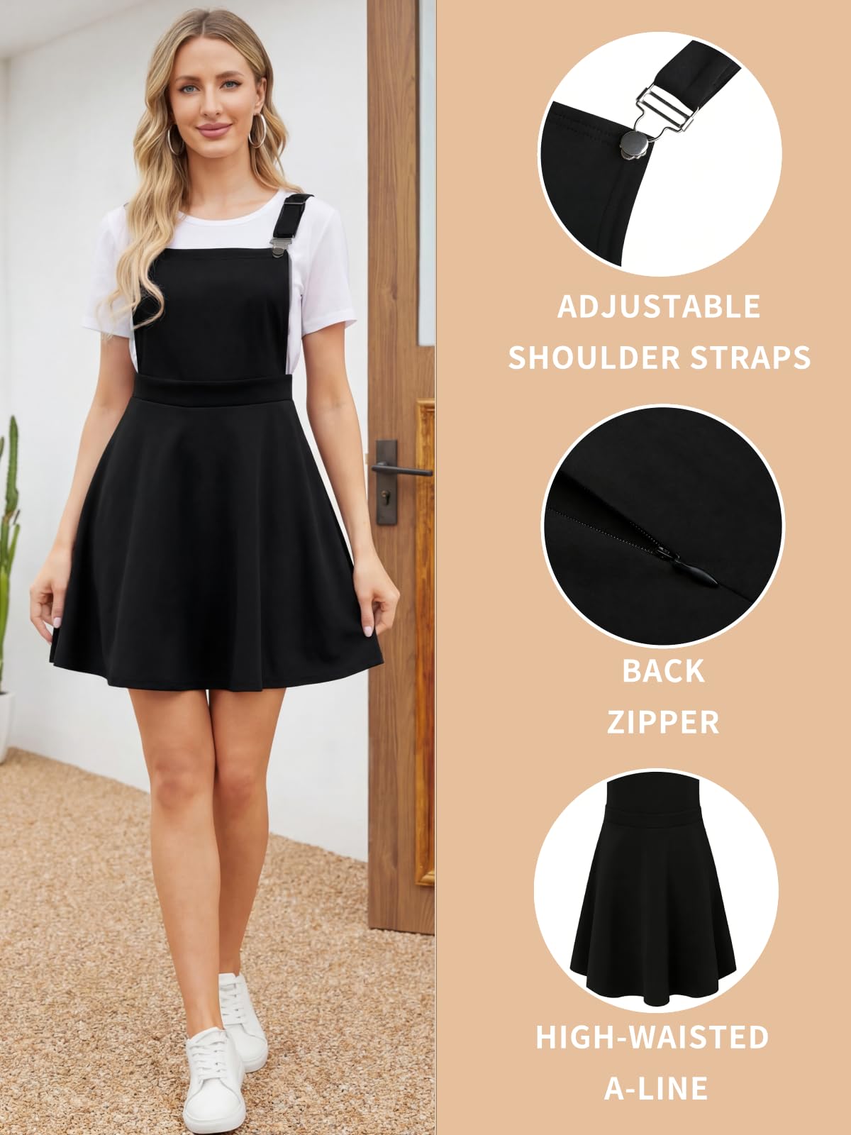 Sisu Couture's Yoins Overall Pinafore Dress Pleated Mini Cute Suspender Skirt - image 5