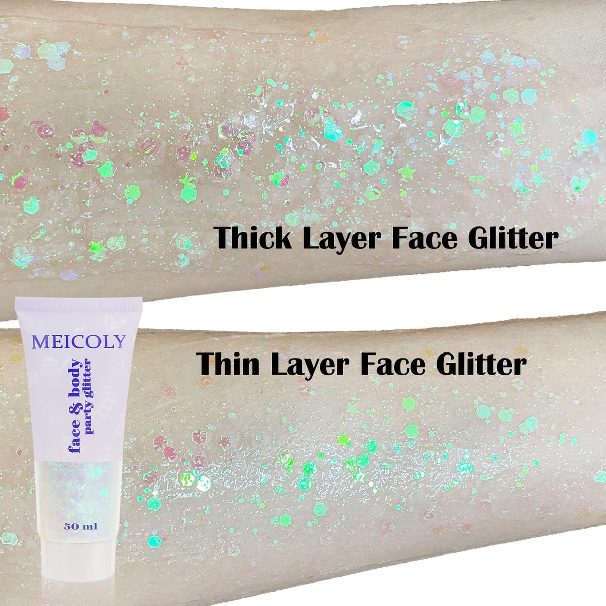 Sisu Couture's Meicoly Clear White Face Body Glitter Gel - image 18