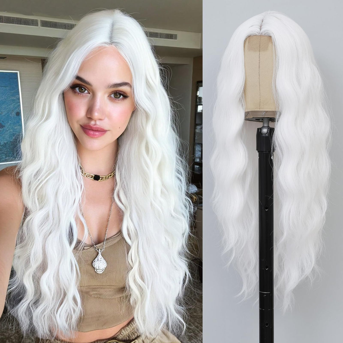 Sisu Couture's Light Pink Wig 26 Inch Long Wavy Wig - image 21