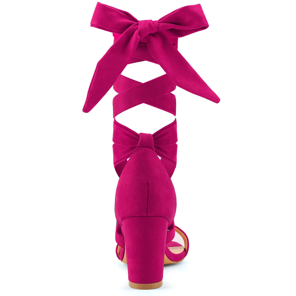Sisu Couture's Leticia Strappy Heels Chunky Heel Sexy Open Toe Lace - image 16