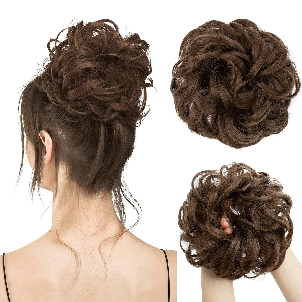 Sisu Couture's Cjl Hair Large Messy Bun Hair Piece Wavy Curly - image 22