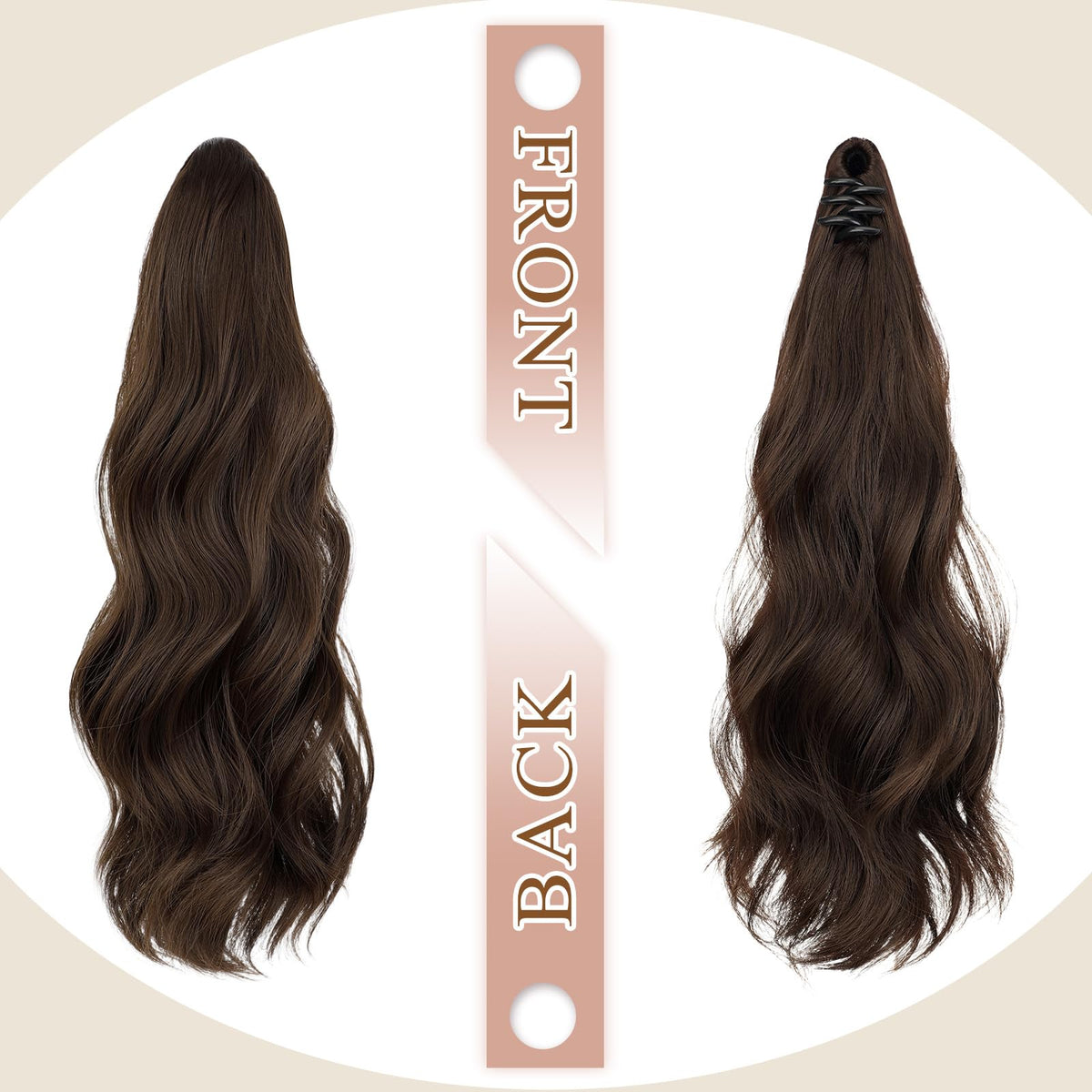 Sisu Couture's Felendy 16" Ponytail Extension Long Curly Wavy Ponytails Clip - image 14