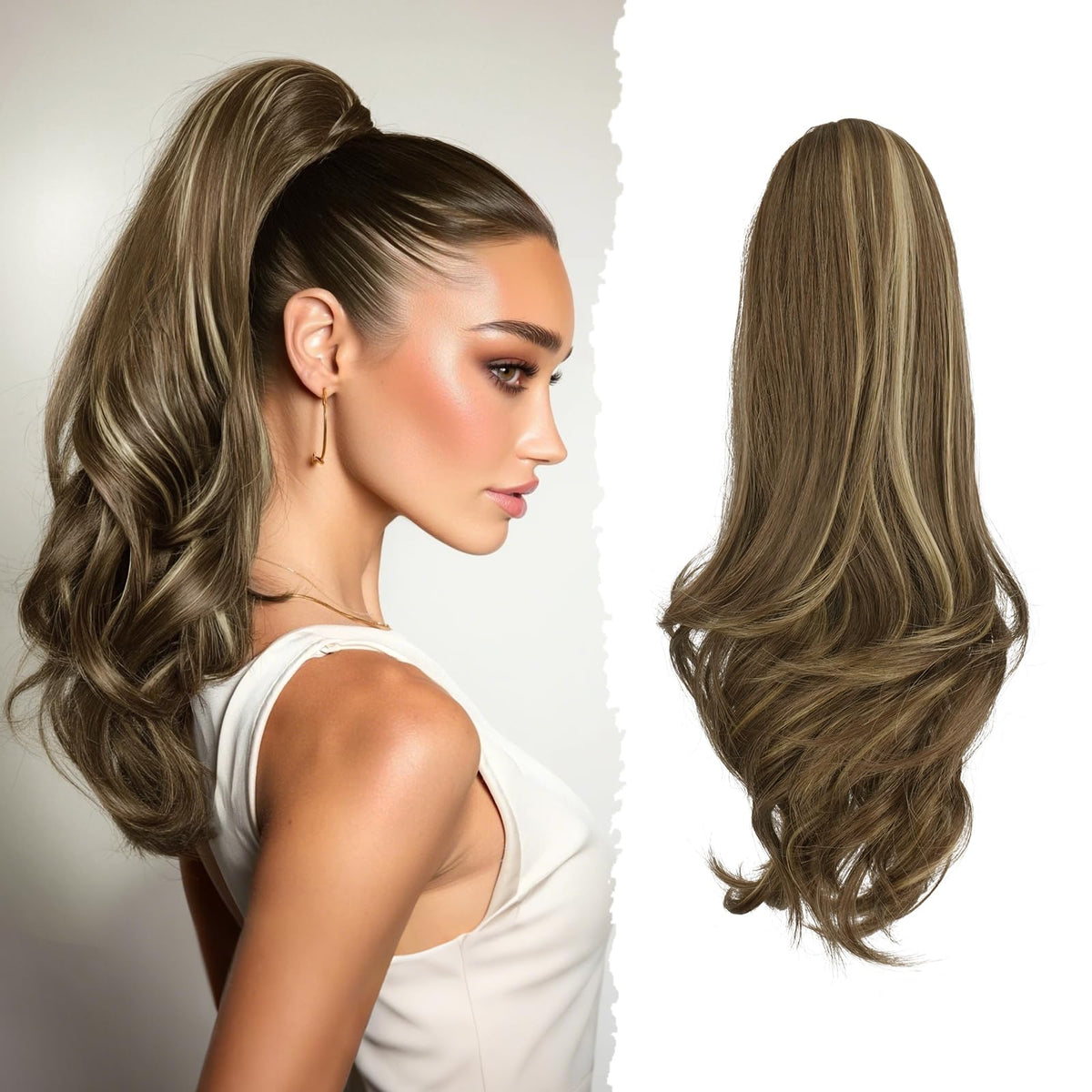 Sisu Couture's Sofeiyan 13" Ponytail Extension Long Curly Ponytail Clip in - image 22