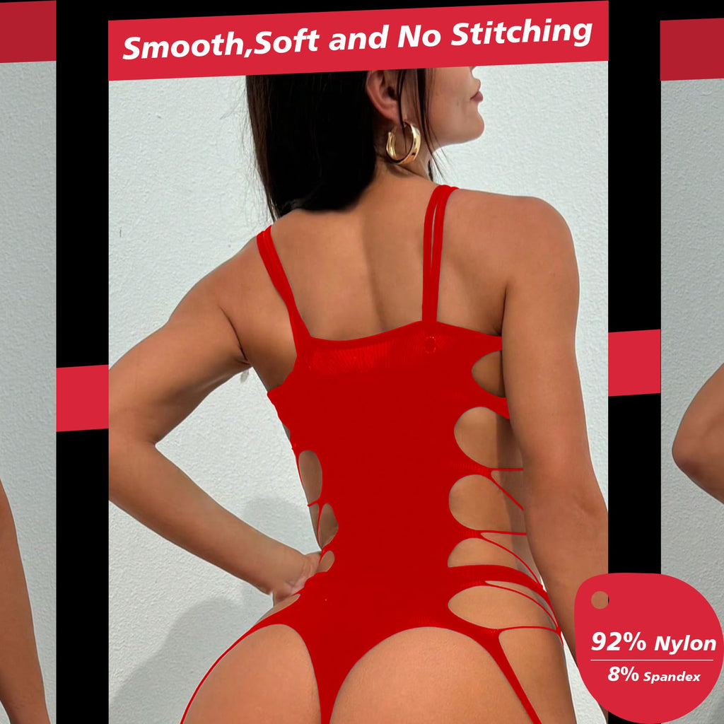 Sisu Couture's Sexy Lingerie Fishnet Set Mesh Teddy Bodysuit Rave Outfits - image 15