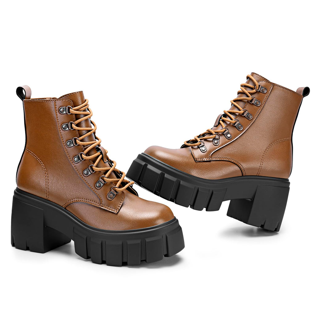 Sisu Couture's Chic High Heel Chunky Combat Booties - image 16