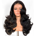 Sisu Couture's Black Glueless Feather Layered Wig With Bangs 13x6 HD - image 1