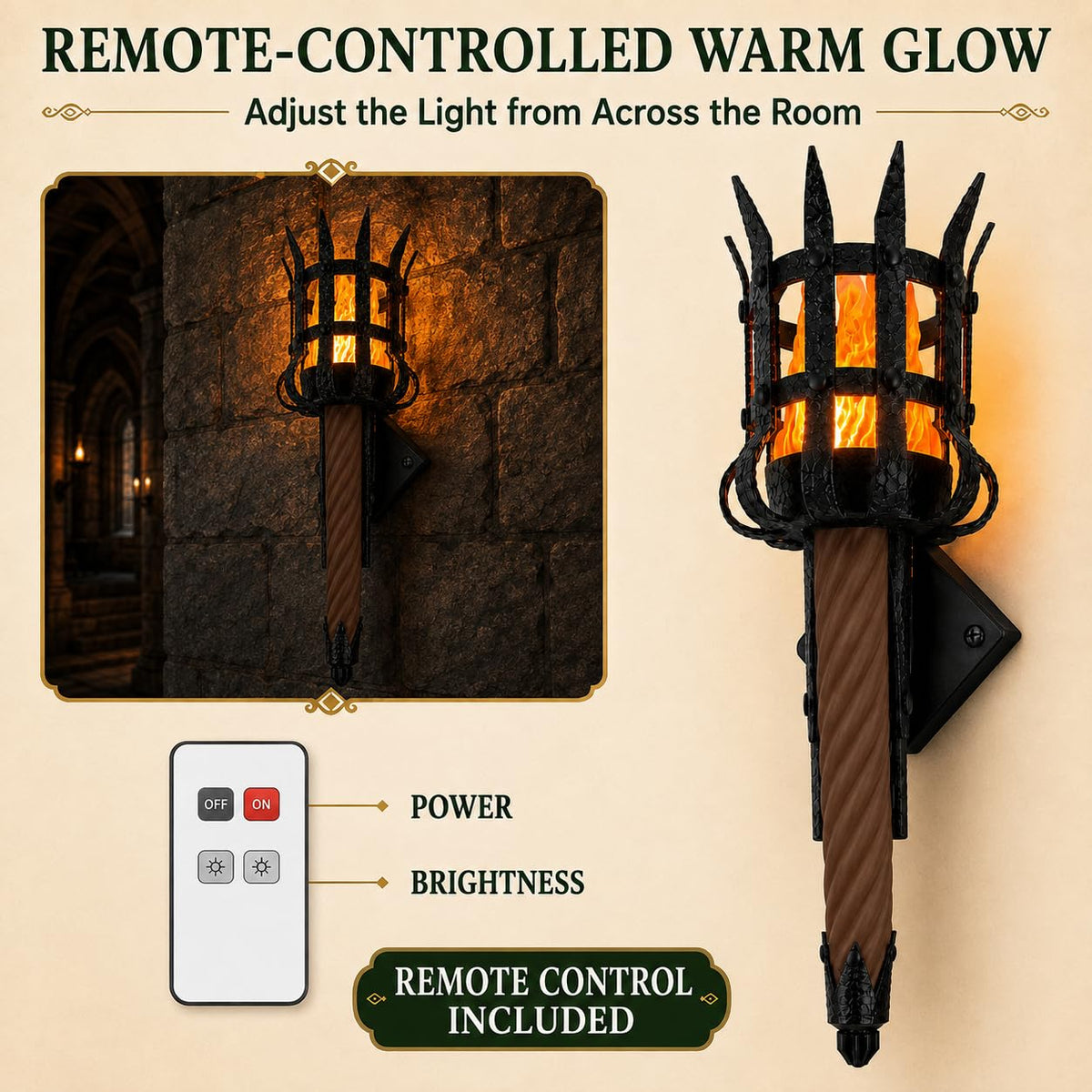 Sisu Couture's Medieval Torch Wall Sconce - image 13