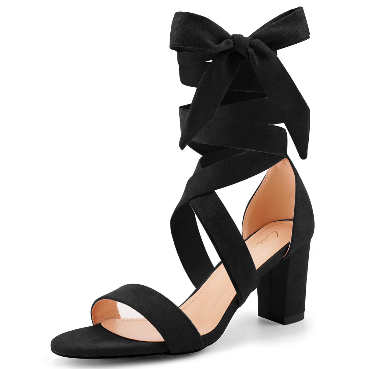 Sisu Couture's Leticia Strappy Heels Chunky Heel Sexy Open Toe Lace - image 23