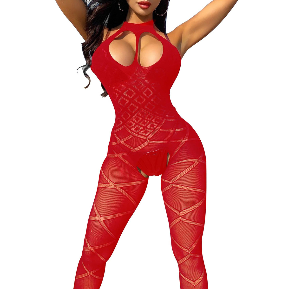 Sisu Couture's Sexy Lingerie Fishnet Set Mesh Teddy Bodysuit Rave Outfits - image 15