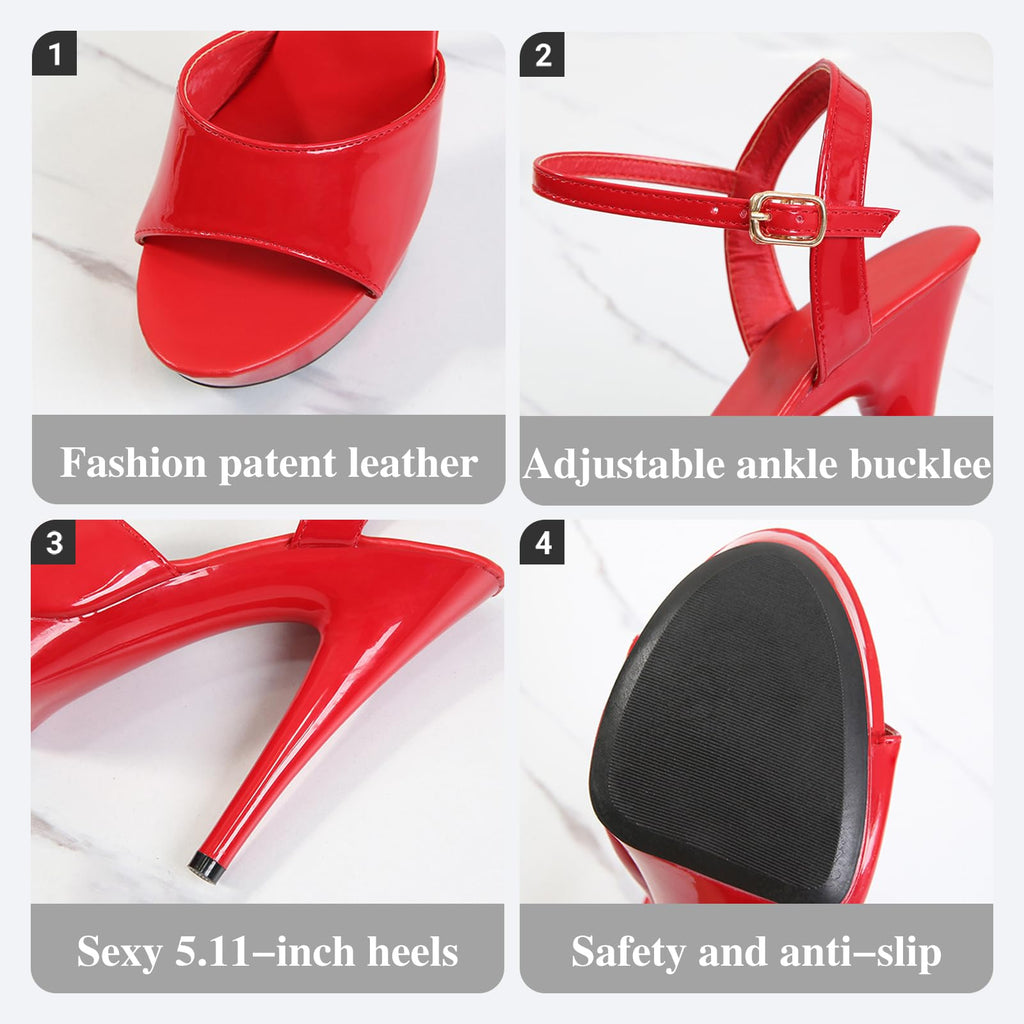 Sisu Couture's Fish Mouth Platform Sexy High Heels Prom Sandals With - image 16