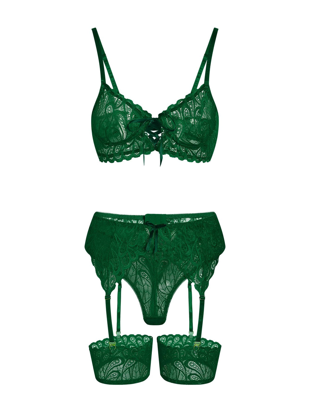 Sisu Couture's Lilosy Sexy Lingerie Outfit Set 3 Piece With Garter - image 17