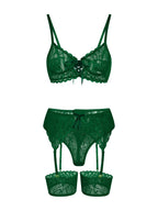 Sisu Couture's Lilosy Sexy Lingerie Outfit Set 3 Piece With Garter - image 17