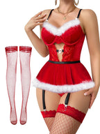 Sisu Couture's Lilosy Sexy Lingerie Set 3 Piece Corset Bodysuit Skirt - image 22