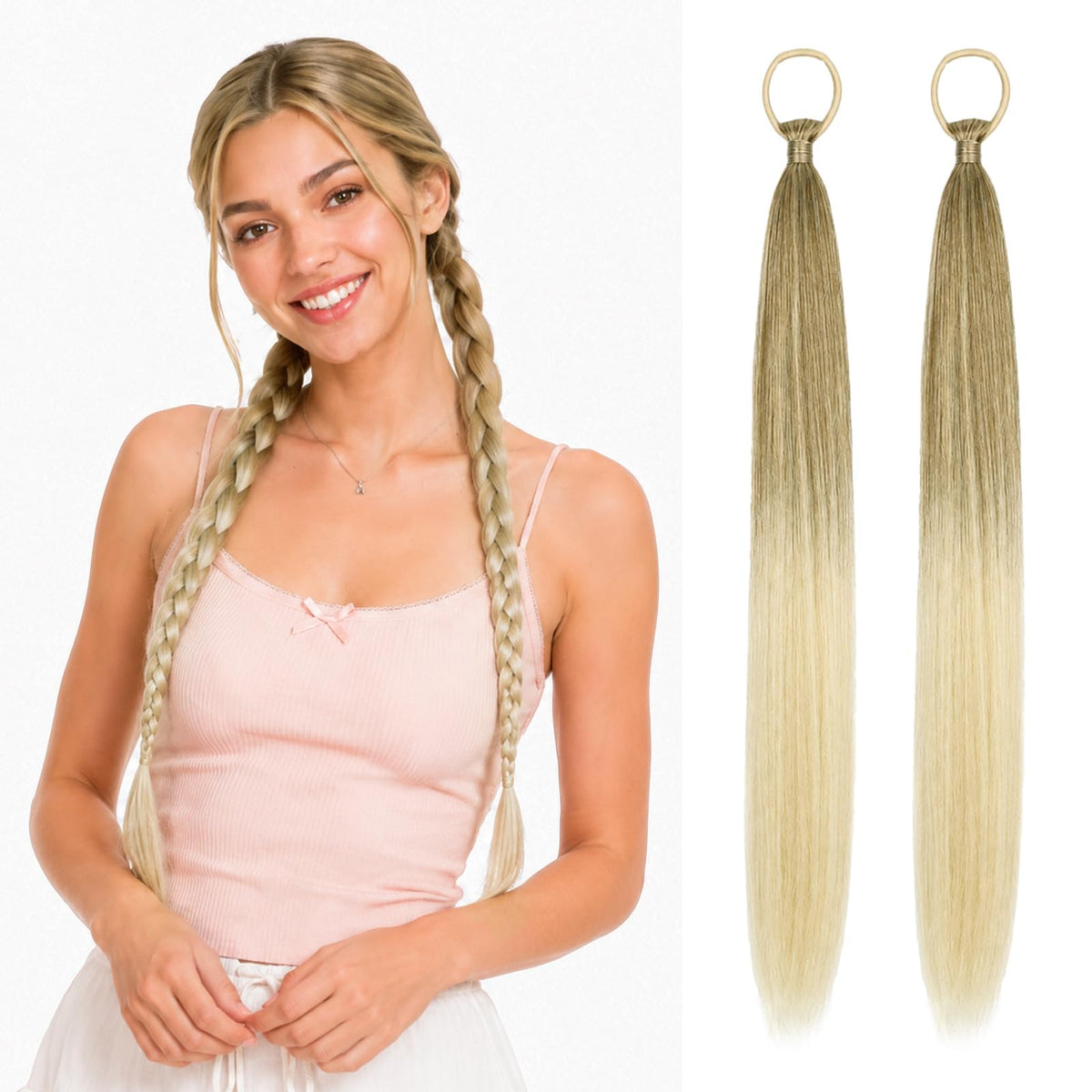 Sisu Couture's 26'' Double Ponytail Extension Set 2 Pcs Diy Braided - image 21