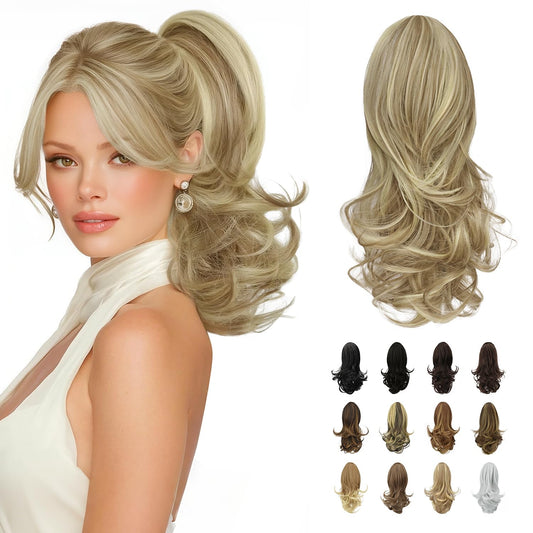 Sisu Couture's Sofeiyan 13" Ponytail Extension Long Curly Ponytail Clip in - image 1