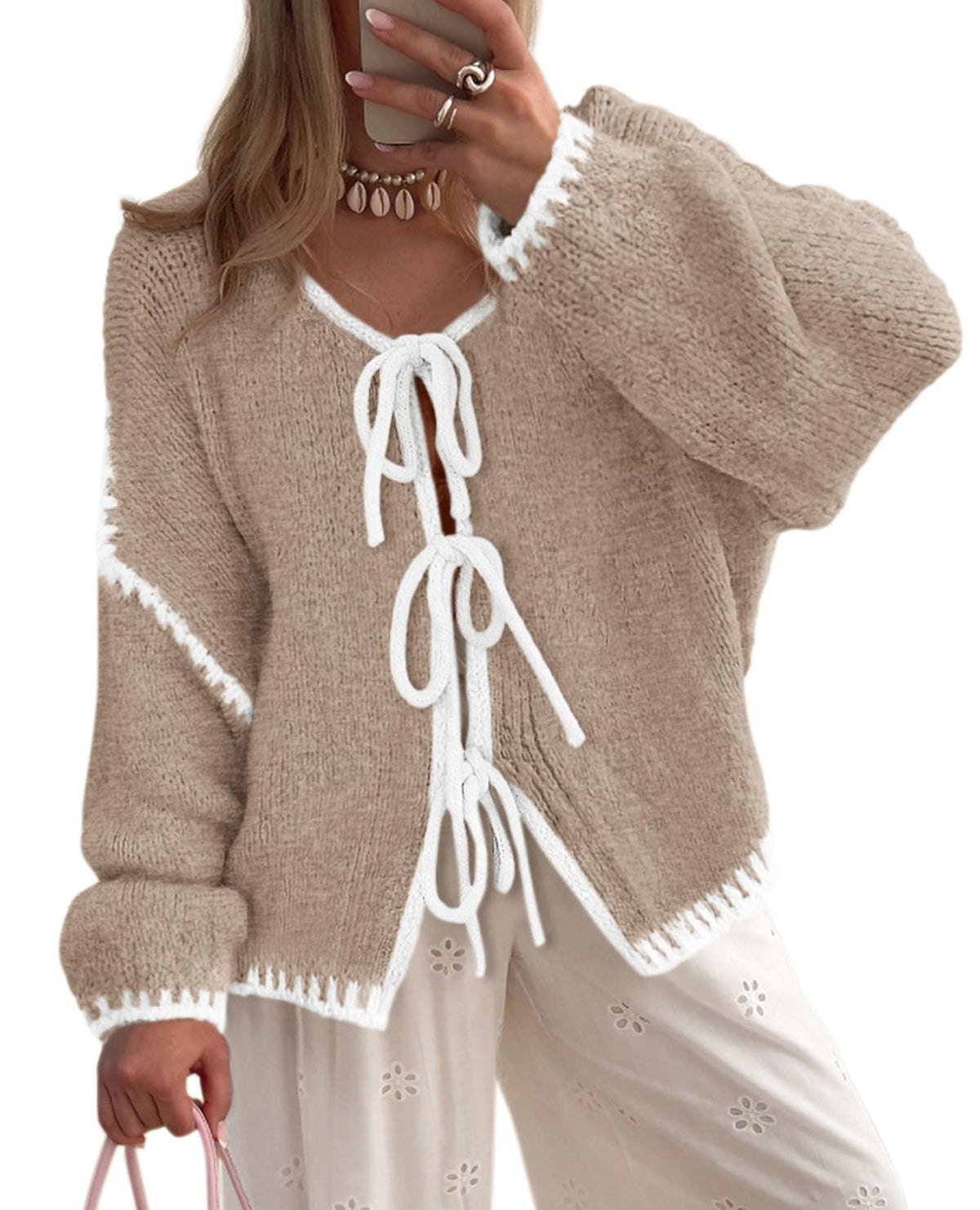 Sisu Couture's Prettygarden Tie Front Bow Cardigan Sweaters - image 19