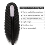 Sisu Couture's Instastyle 30 Inch Synthetic Curly Wigs Long Black Hair - image 16