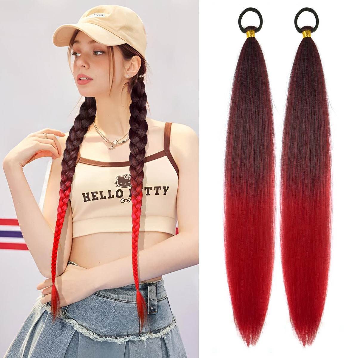 Sisu Couture's Lyorusi Black Ponytail Extension 2 Pack Braid Ponytail Extension - image 24
