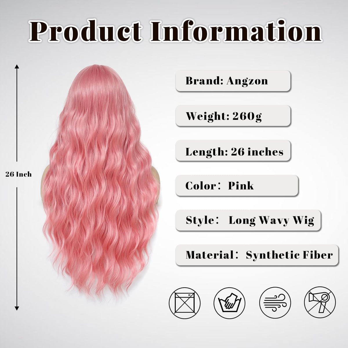 Sisu Couture's Light Pink Wig 26 Inch Long Wavy Wig - image 3