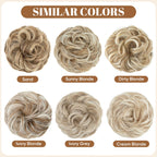 Sisu Couture's Cjl Hair Large Messy Bun Hair Piece Wavy Curly - image 15