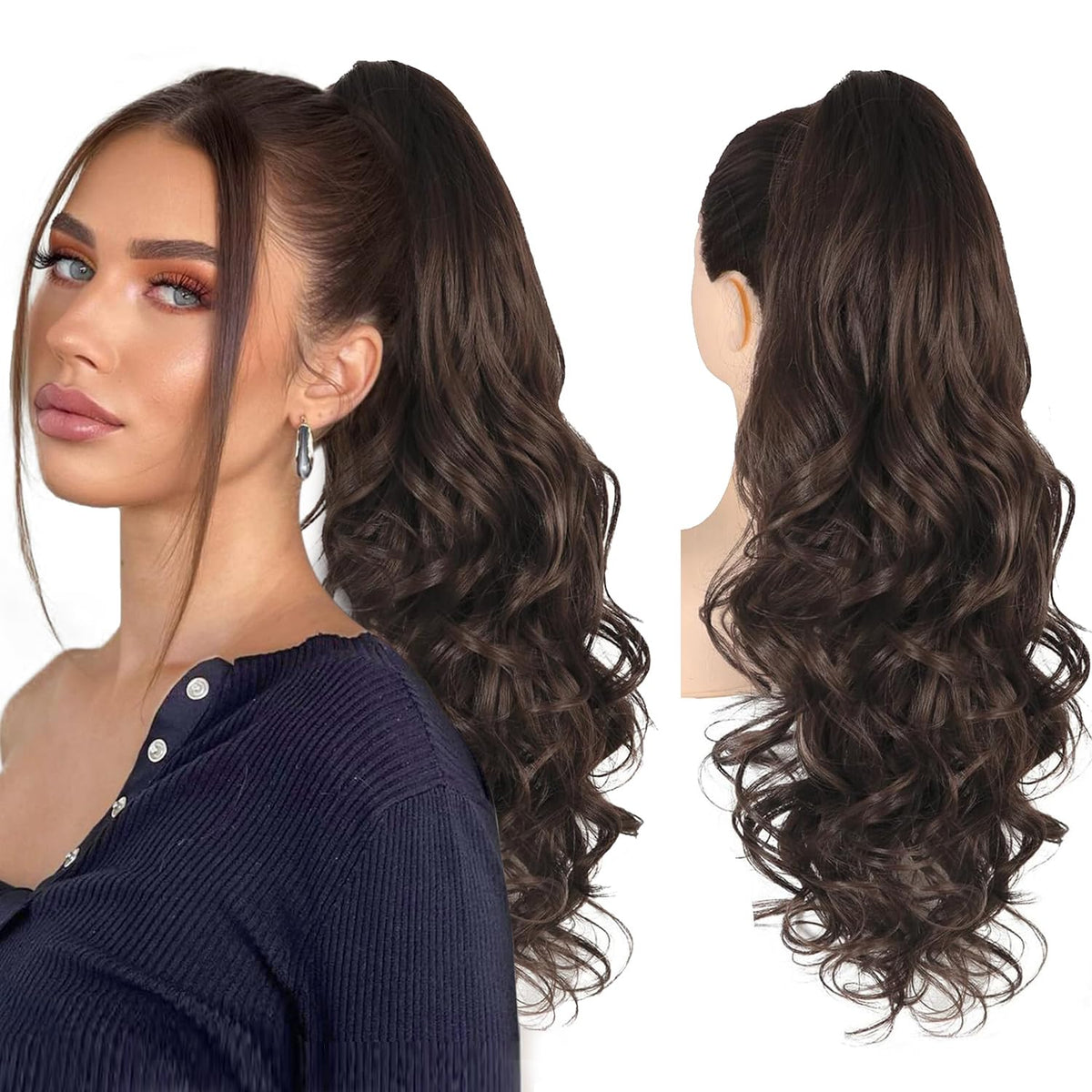 Sisu Couture's 24''long Wavy Ponytail Extension - image 21