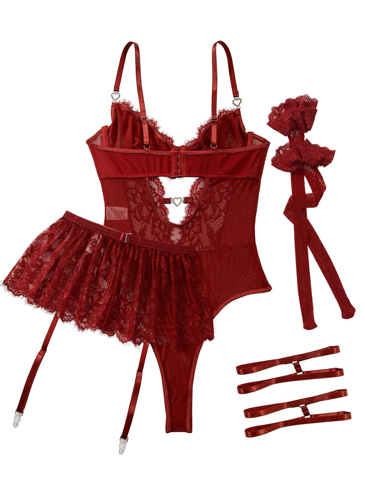 Sisu Couture's Lilosy Sexy Lingerie Set 3 Piece Corset Bodysuit Skirt - image 17
