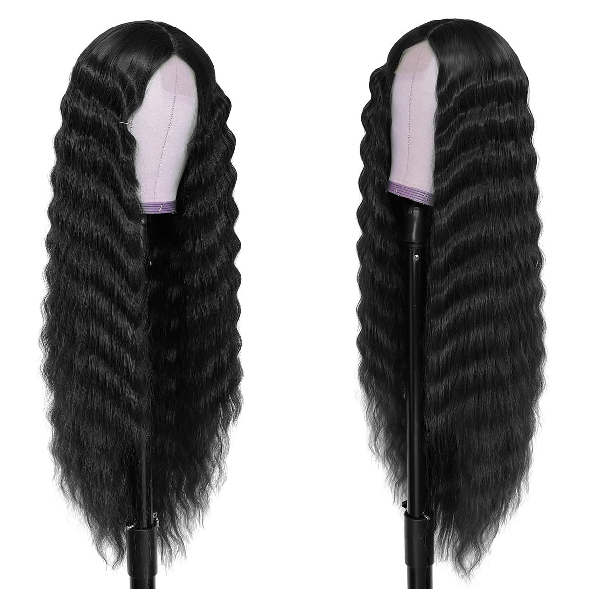 Sisu Couture's Instastyle 30 Inch Synthetic Curly Wigs Long Black Hair - image 15