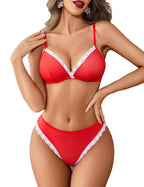 Sisu Couture's Avidlove Wireless Lace Lingerie Set Floral Print Bra And - image 22