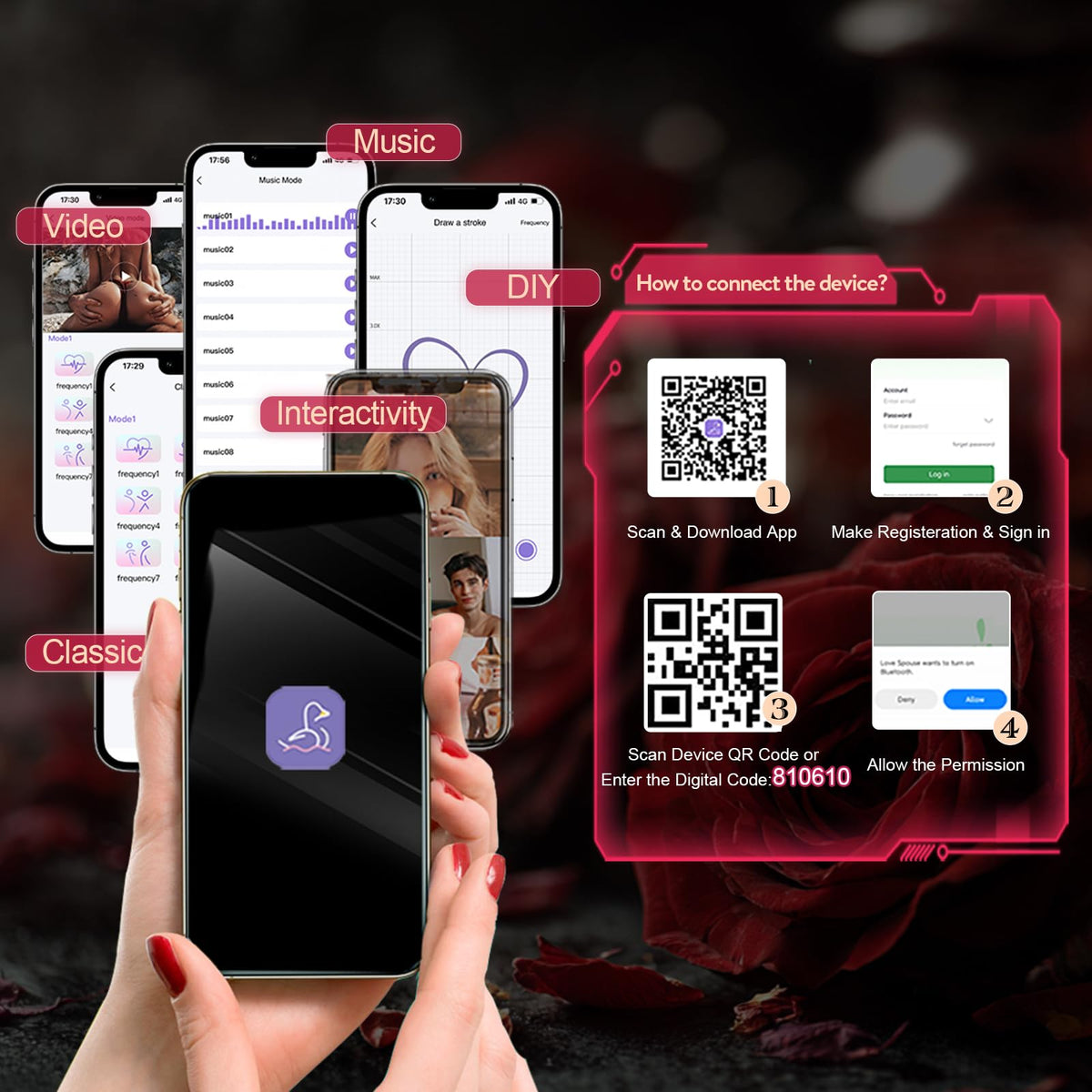 Sisu Couture's Couples Rose App Remote Control Wearable Vibrator - image 20