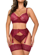 Sisu Couture's Lilosy Sexy Lingerie Outfit Set 3 Piece With Garter - image 1