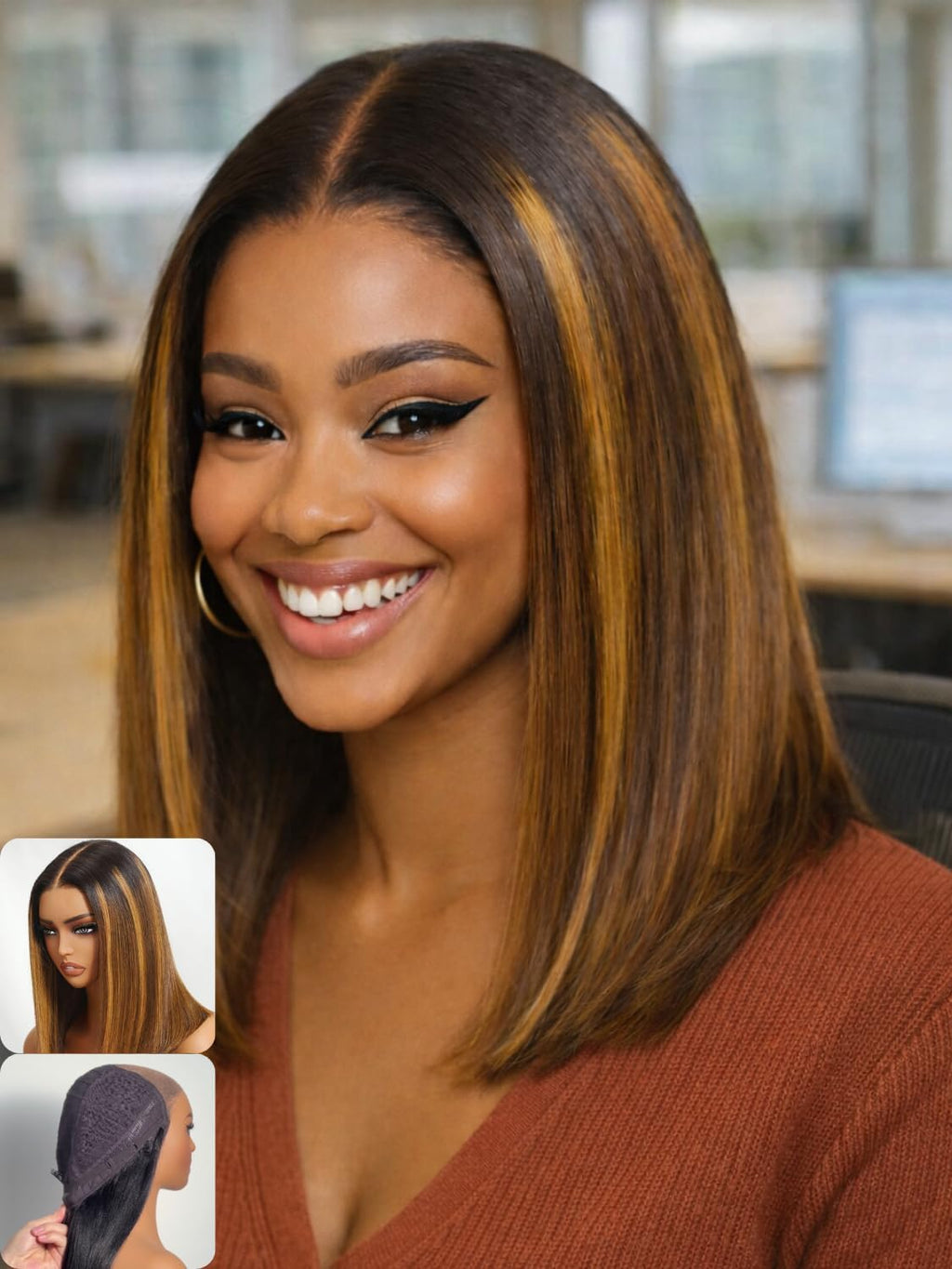 Sisu Couture's Nadula Yaki Straight Bob Drawstring Wig Human Hair - image 22