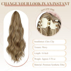 Sisu Couture's Felendy 16" Ponytail Extension Long Curly Wavy Ponytails Clip - image 17