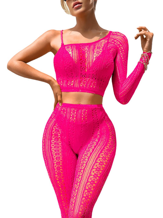 Sisu Couture's Mesh Jumpsuit Party Club, 2 Piece Body Stocking Lingerie Fishnet Bodysuit Music Festival - image 1