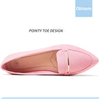 Sisu Couture's Obtaom Pointy Toe Loafer Flat Comfortable Faux Suede Work - image 17