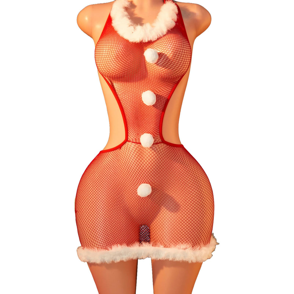 Sisu Couture's Sexy Christmas Lingerie Set Red Santa Babydoll Dress Mrs - image 15