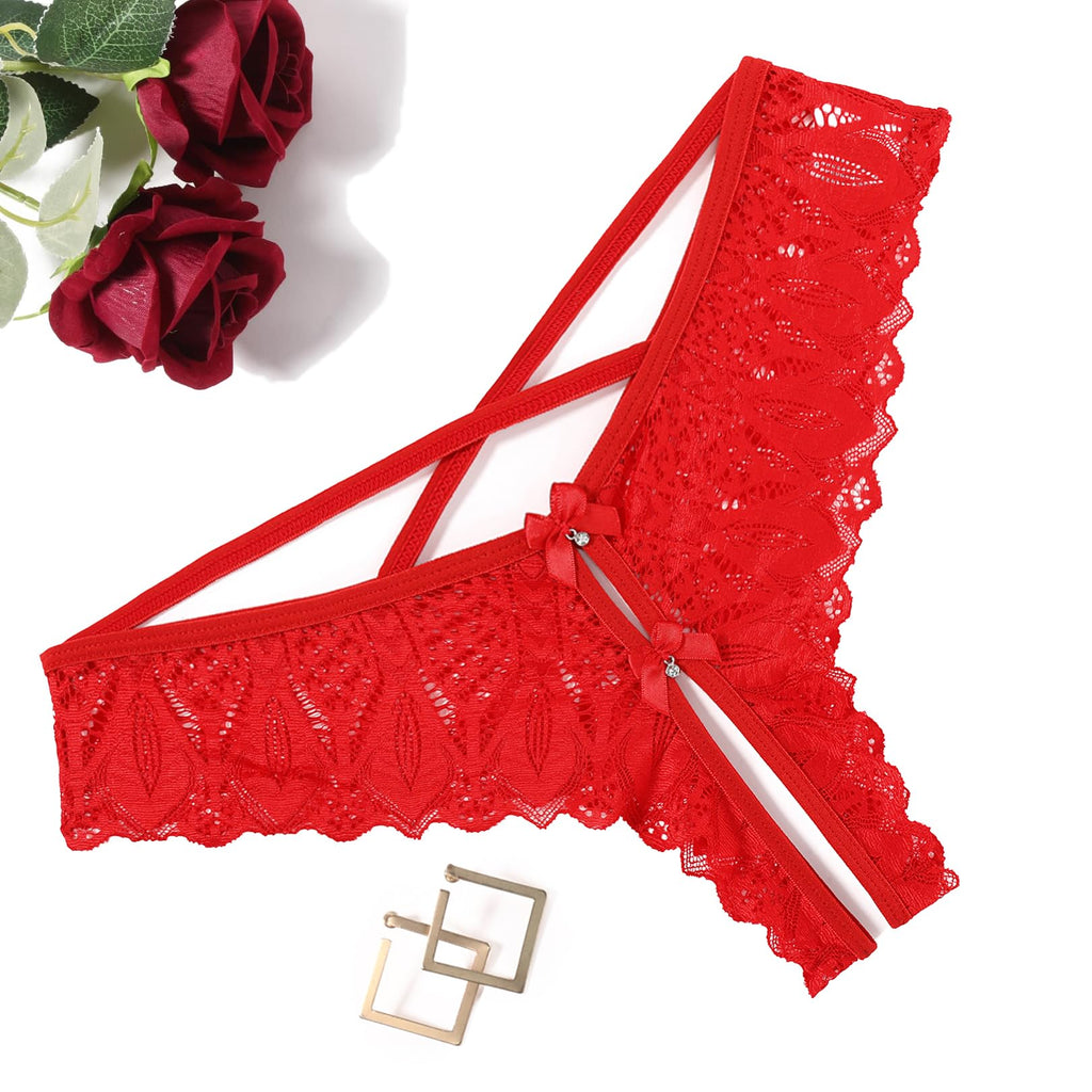 Sisu Couture's Avidlove Lace Panties Criss Cross String Briefs Cheeky Underwear - image 20