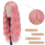 Sisu Couture's Pink Wig Long Pink Wavy Wigs 26 Inch Middle - image 4