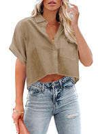 Sisu Couture's Tankaneo Button Down Cropped Shirts Long Sleeve Crop Tops - image 7