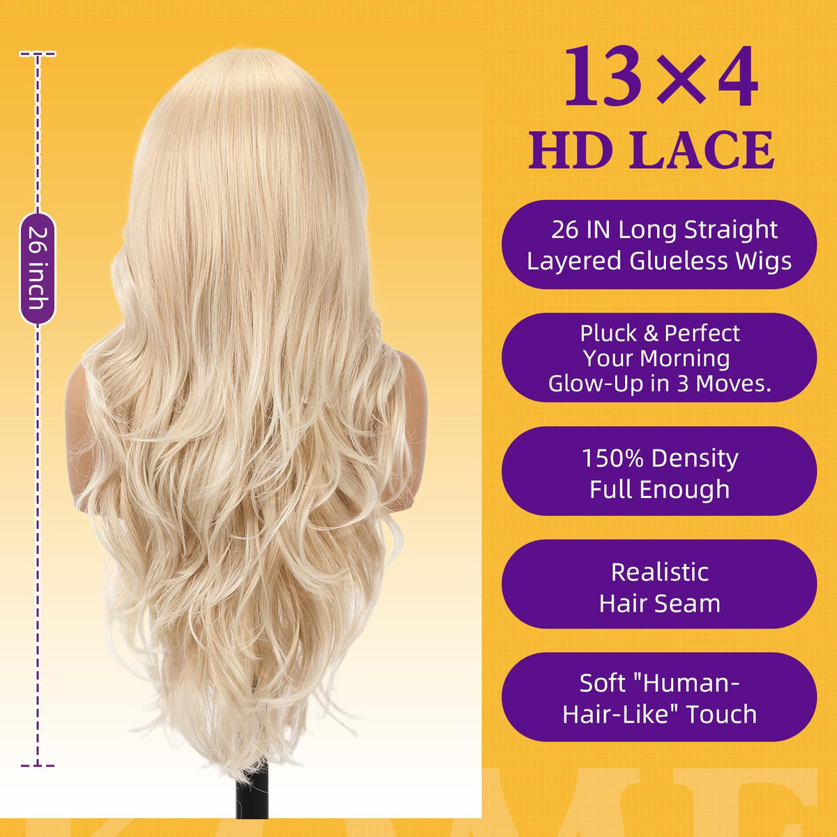 Sisu Couture's Kome Lumi Blonde Layered 13x4 Synthetic Lace Front Wig - image 15