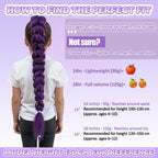 Sisu Couture's Getgal 24inch Purple Braids Ponytail Hair Extensions Kids Costume - image 19