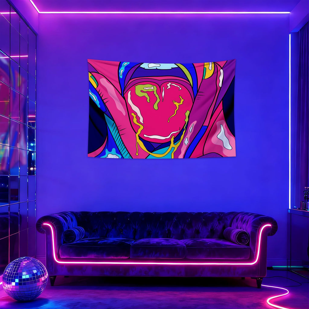 Sisu Couture's Qghot Anime Girl Blacklight Sex Art Wall Hanging Tapestries - image 22
