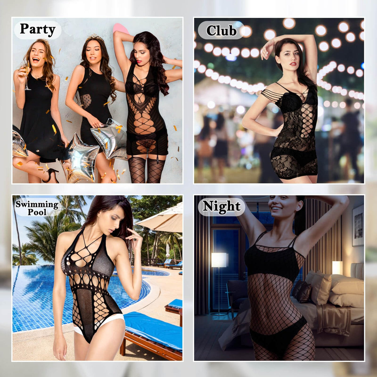 Sisu Couture's Selizo Fishnet Lingerie Dress - image 10