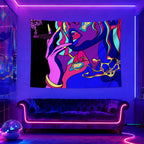Sisu Couture's Qghot Anime Girl Blacklight Sex Art Wall Hanging Tapestries - image 18