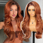 Sisu Couture's Kome Brown Layered Wave 13x4 Synthetic Lace Front Wig - image 10