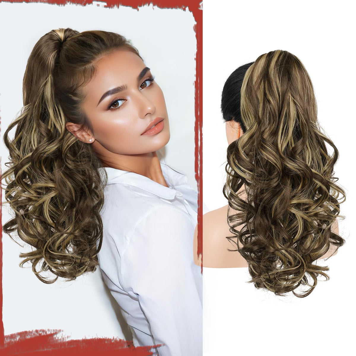 Sisu Couture's Sofeiyan 13" Ponytail Extension Long Curly Ponytail Clip in - image 24