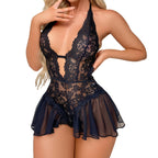 Sisu Couture's Sexy Lingerie Lace Bodysuit One Piece Teddy Mini Babydoll - image 1