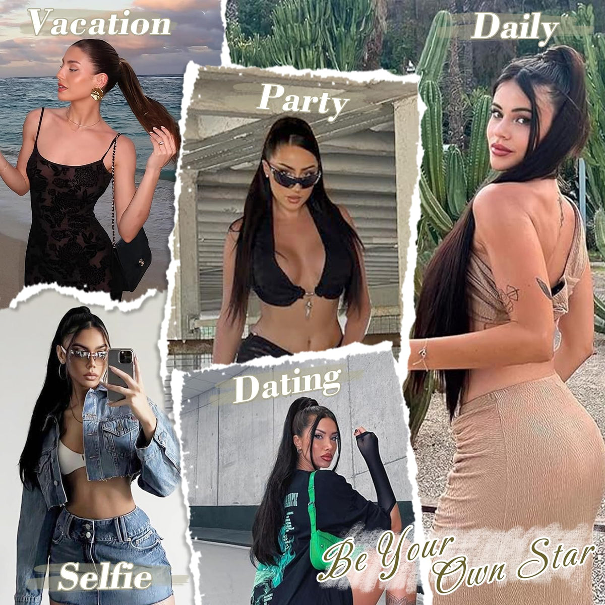 Sisu Couture's Barsdar Natural Black Wrap Long Straight Ponytail Extension 26'' - image 16