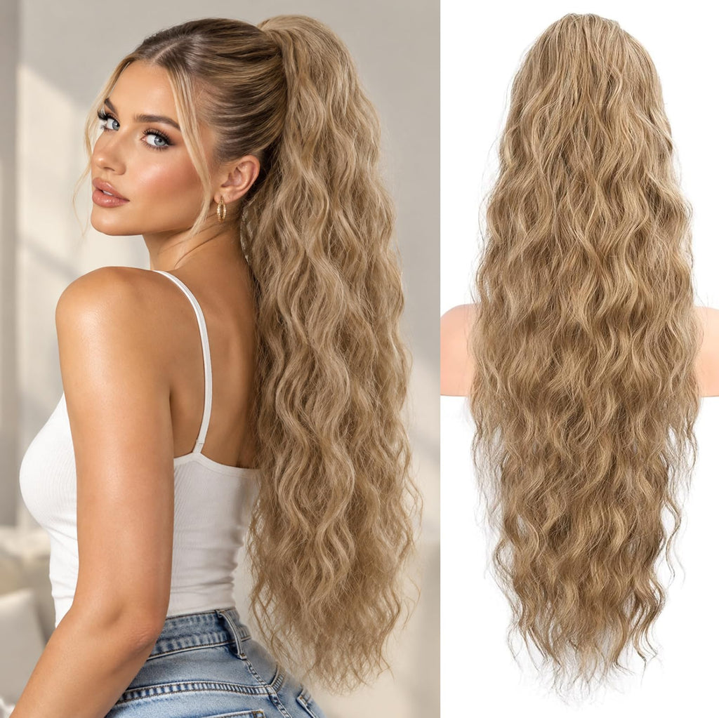 Sisu Couture's 20 Inch Long Wavy Claw Clip Ponytail Extension - image 23